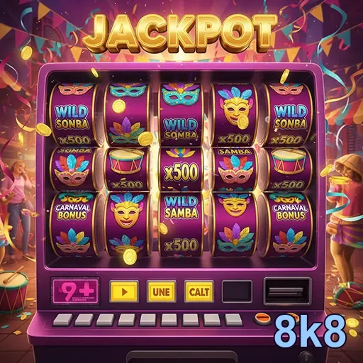 Excited player enjoying top slot games on 8k8