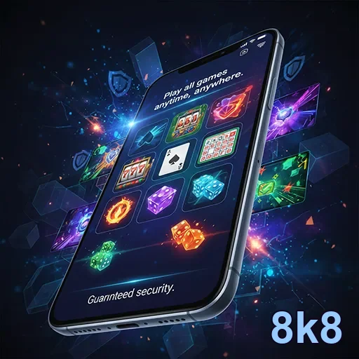 Player enjoying casino games on mobile device